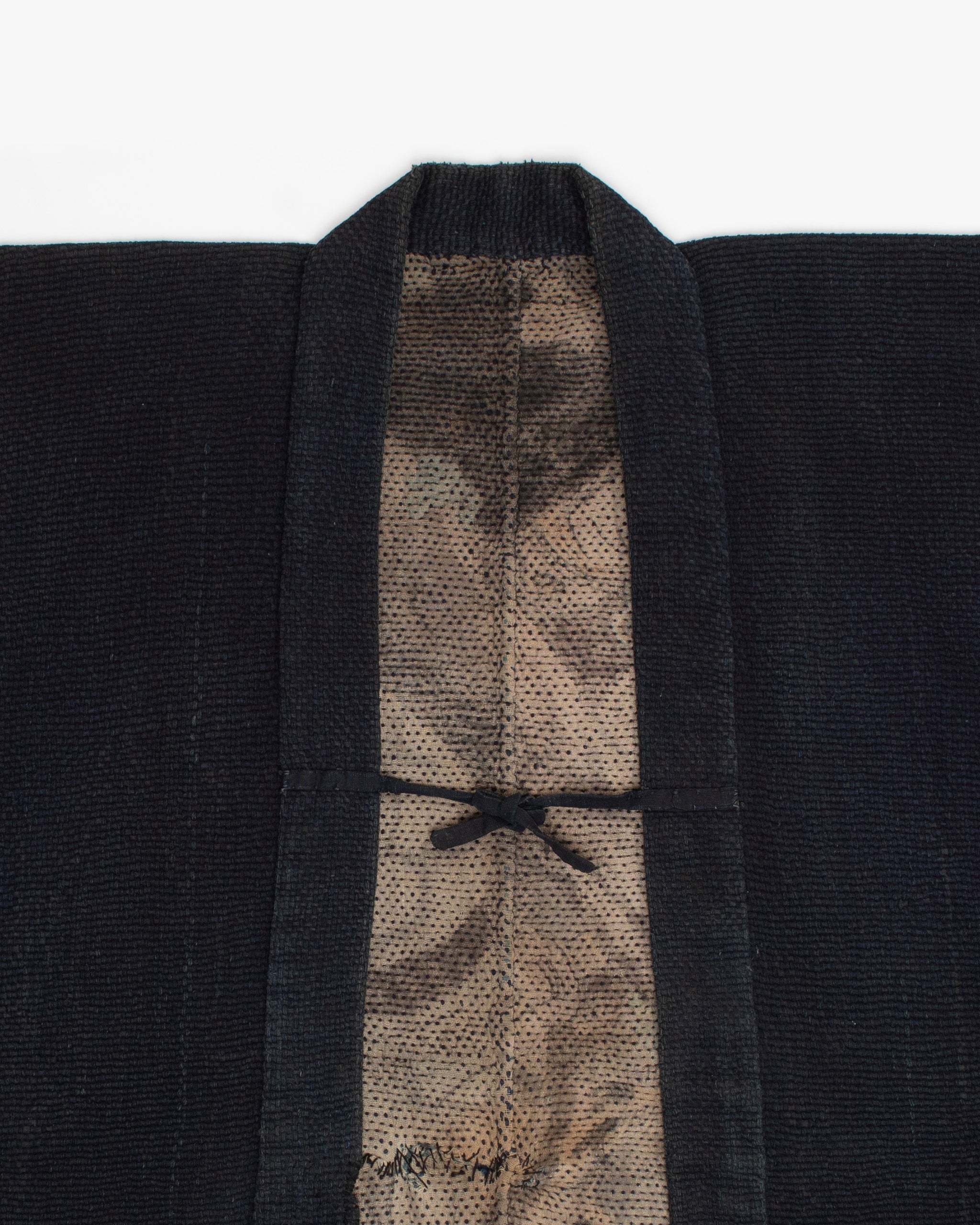 2016ss Broken tailoring期 切り裂きジャケット Vintage Noragi Jacket, Full Sashiko with Sakiori Back Panel, Dark