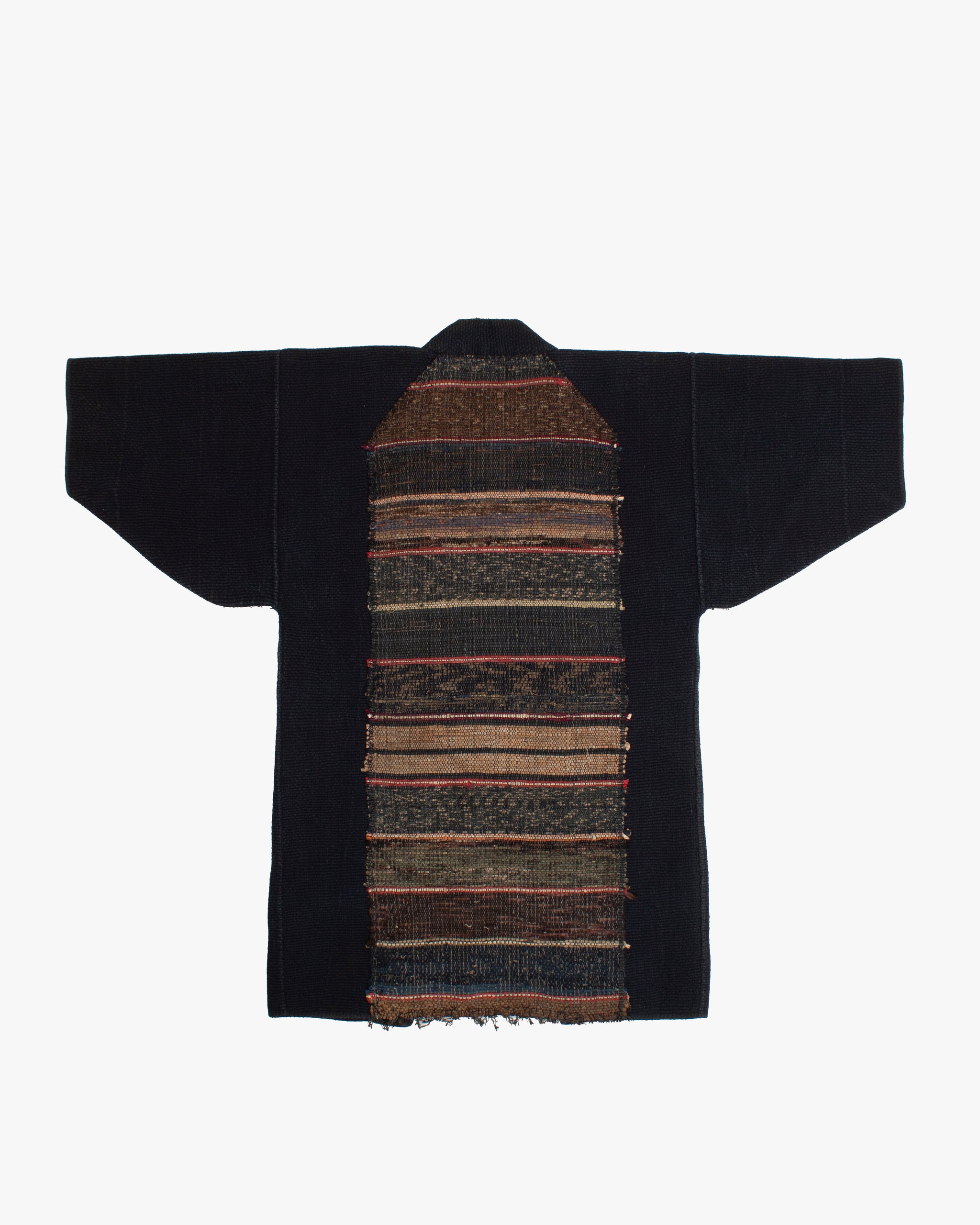 Vintage Noragi Jacket, Full Sashiko with Sakiori Back Panel, Dark