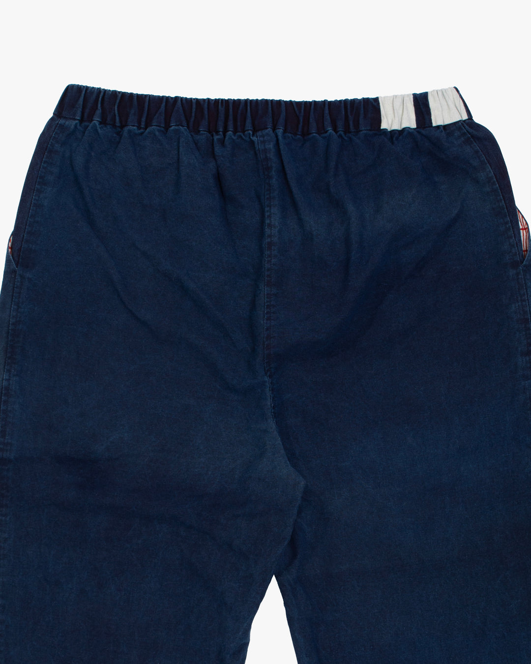 Modern Monpe Pants, Aizawa, Indigo with Blue Mitsudomoe