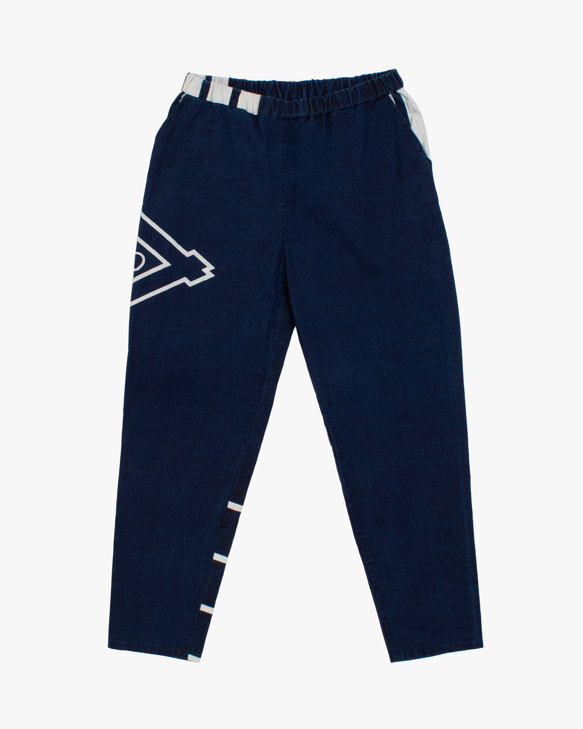 Modern Monpe Pants, Aizawa, Indigo with Hishi and Kakuji
