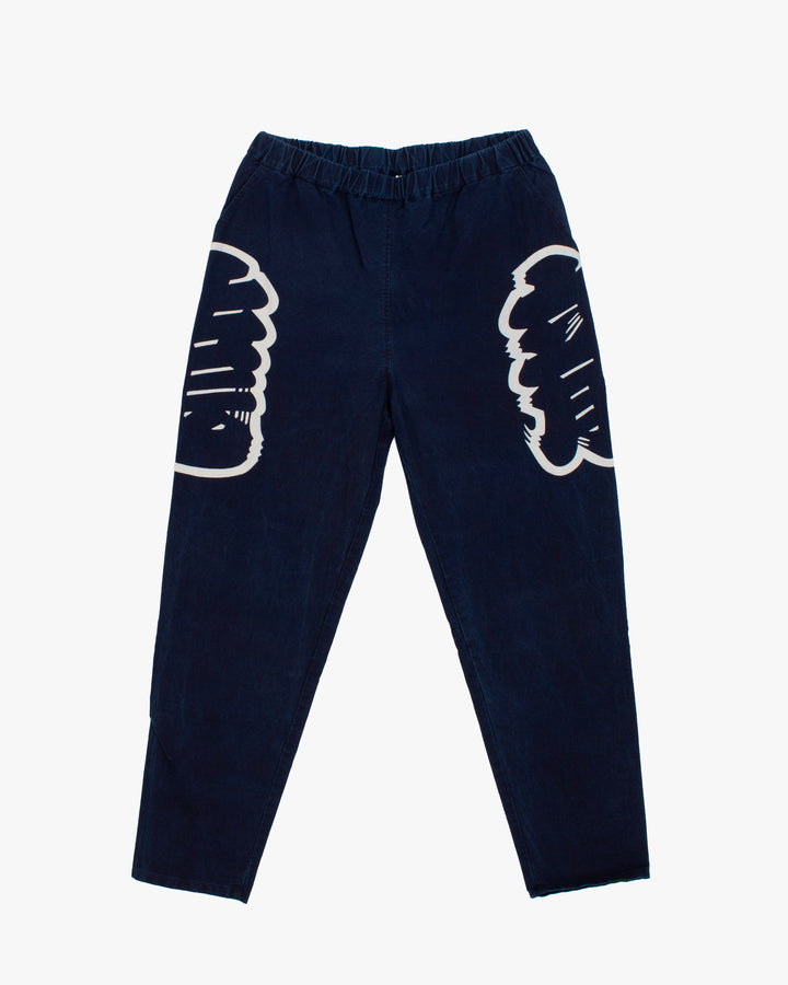 Modern Monpe Pants, Aizawa, Indigo with Ryu