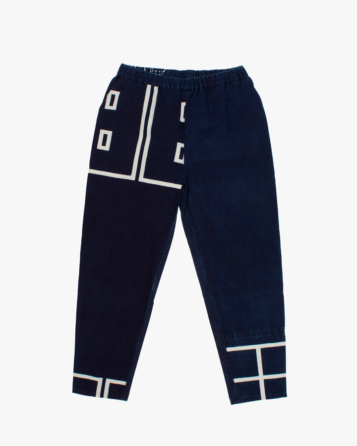 Modern Monpe Pants, Aizawa, Indigo with Kakuji