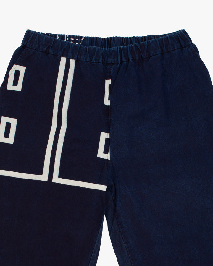Modern Monpe Pants, Aizawa, Indigo with Kakuji