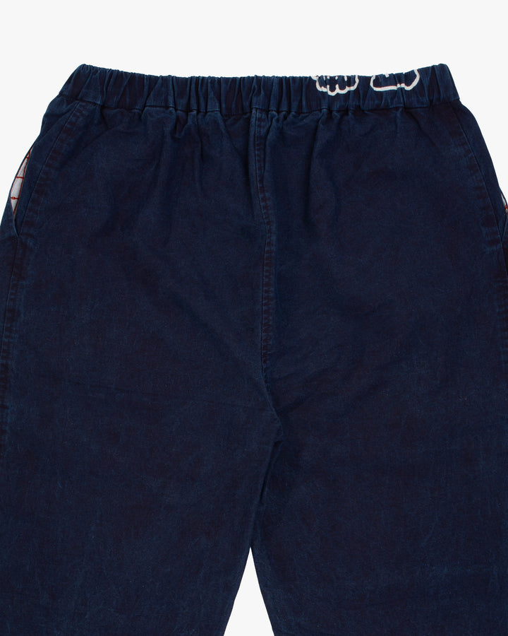 Modern Monpe Pants, Aizawa, Indigo with Kakuji