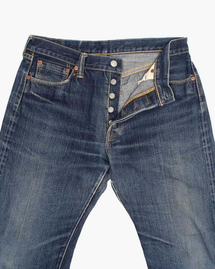 Japanese Repro Denim Jeans, 32, Flathead, Medium Wash
