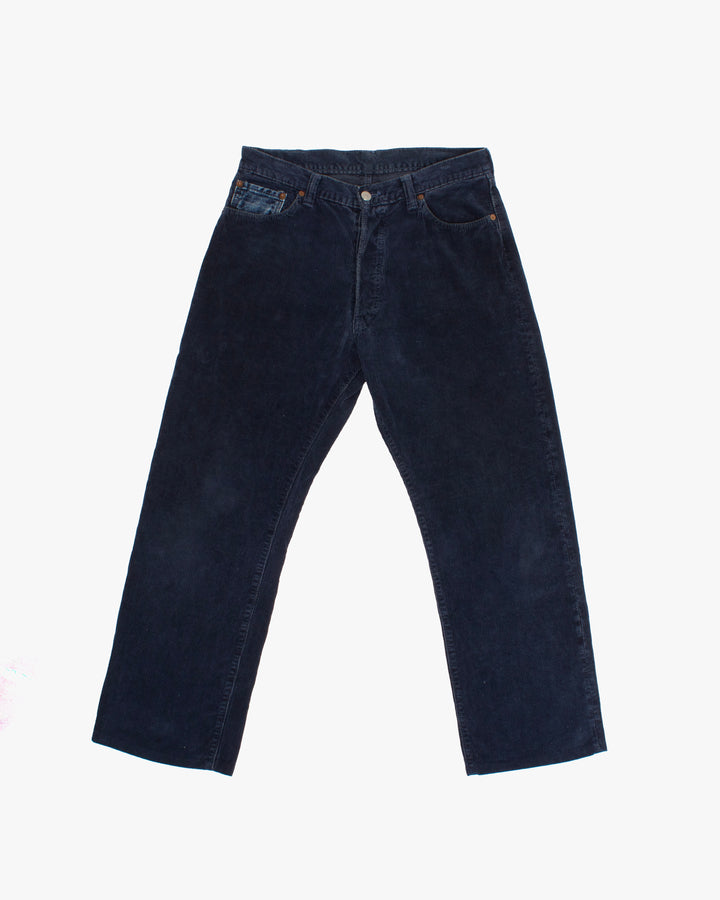 Japanese Repro Denim Jeans, 32, Eternal, Navy Corduroy