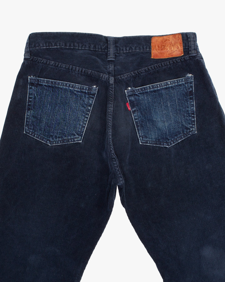 Japanese Repro Denim Jeans, 32, Eternal, Navy Corduroy