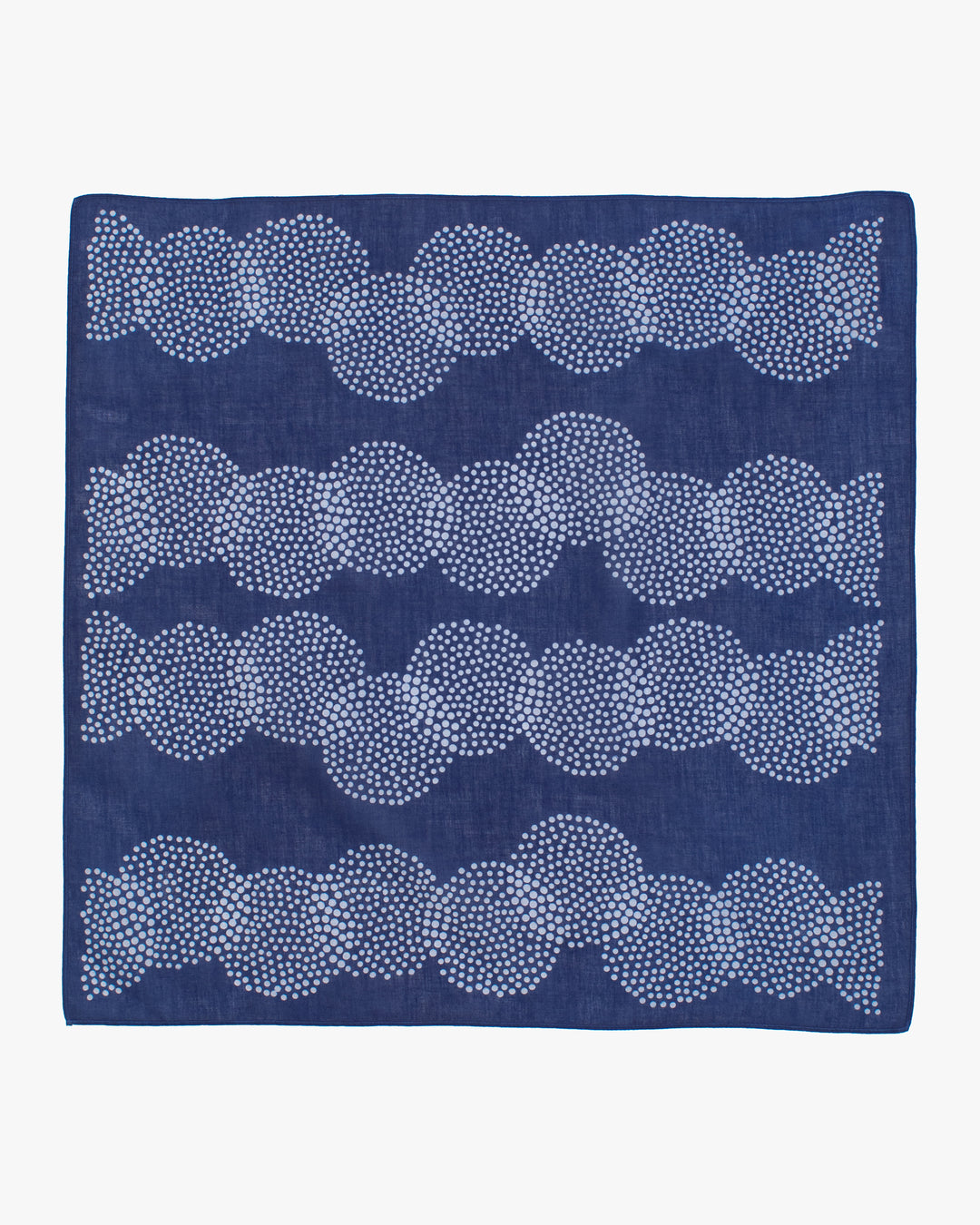 Aizawa Lightweight Indigo Bandana, Dotted Circles
