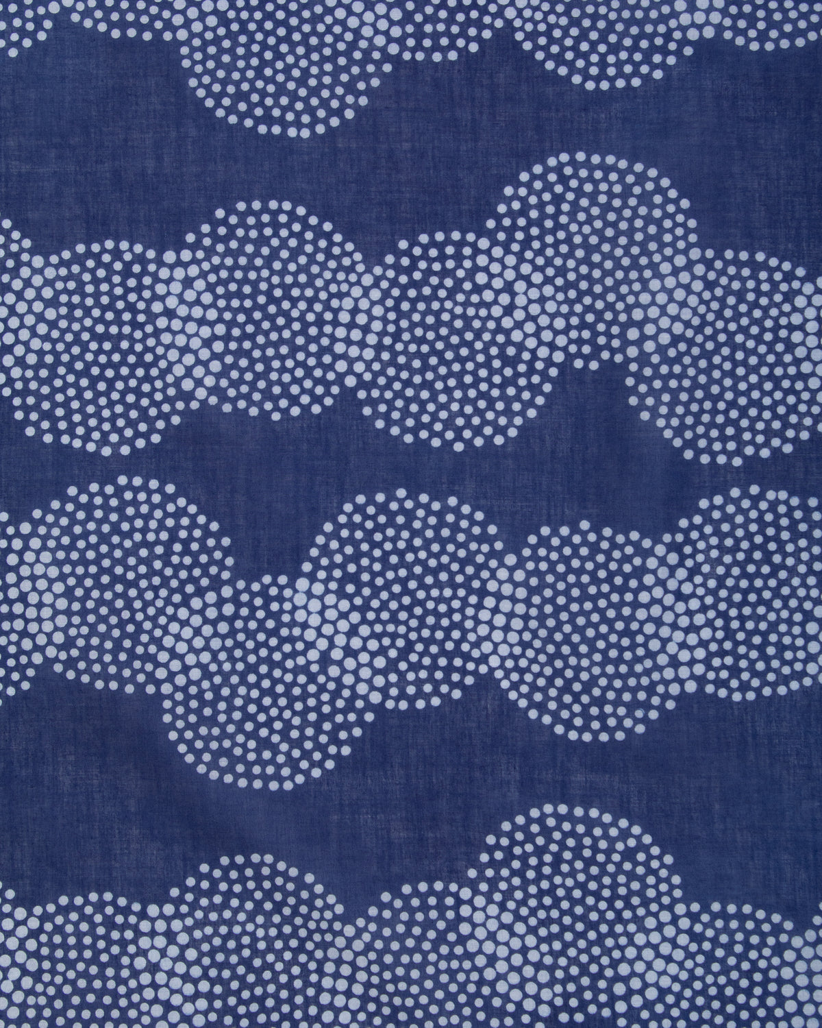 Aizawa Lightweight Indigo Bandana, Dotted Circles