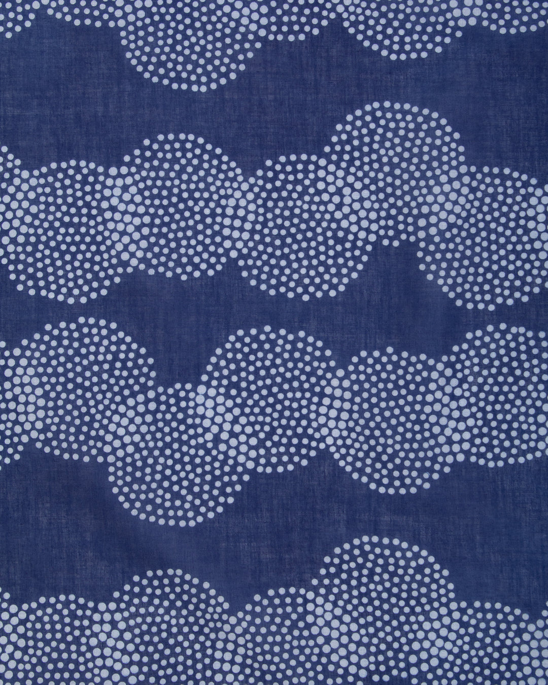 Aizawa Lightweight Indigo Bandana, Dotted Circles