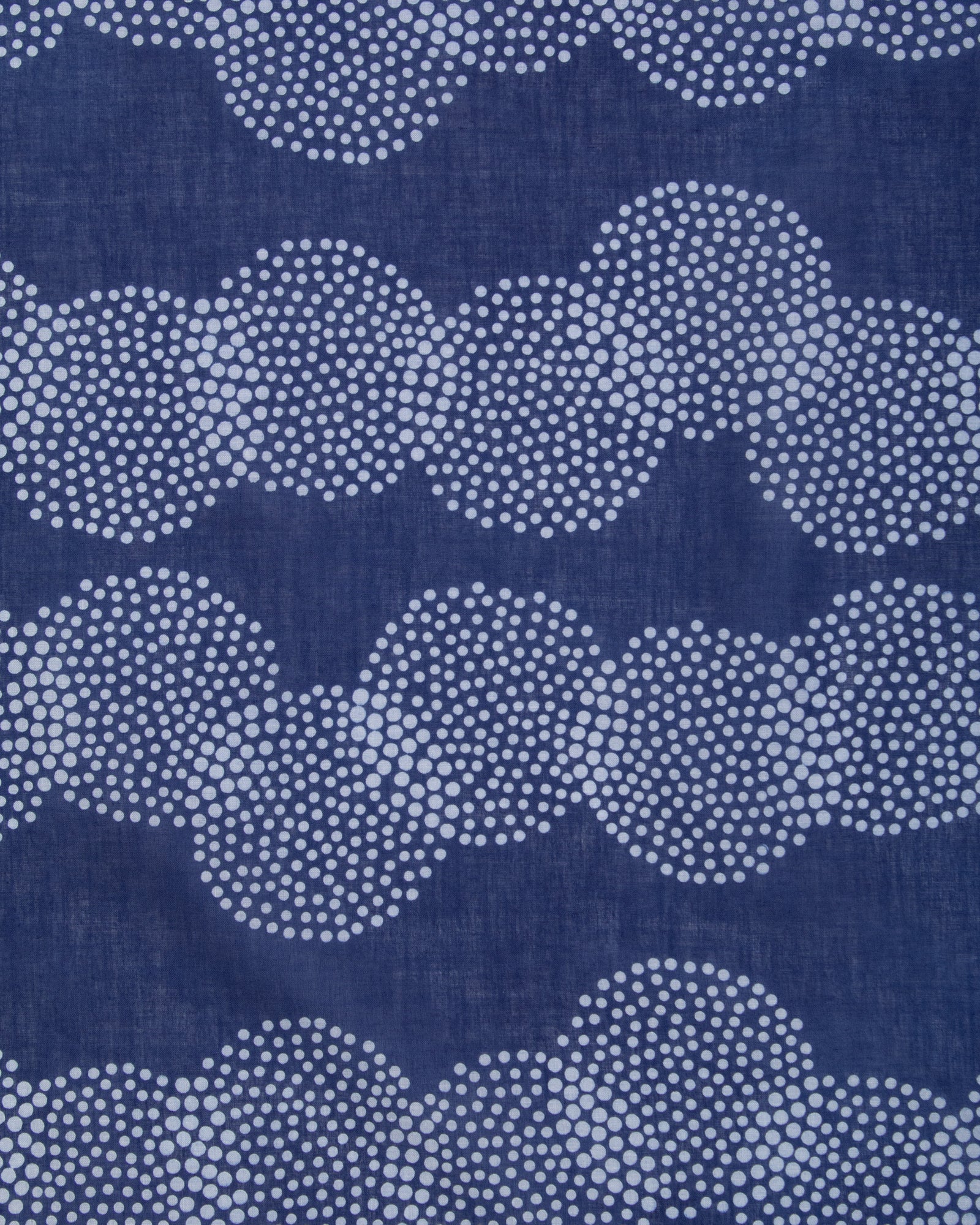 Aizawa Lightweight Indigo Bandana, Dotted Circles