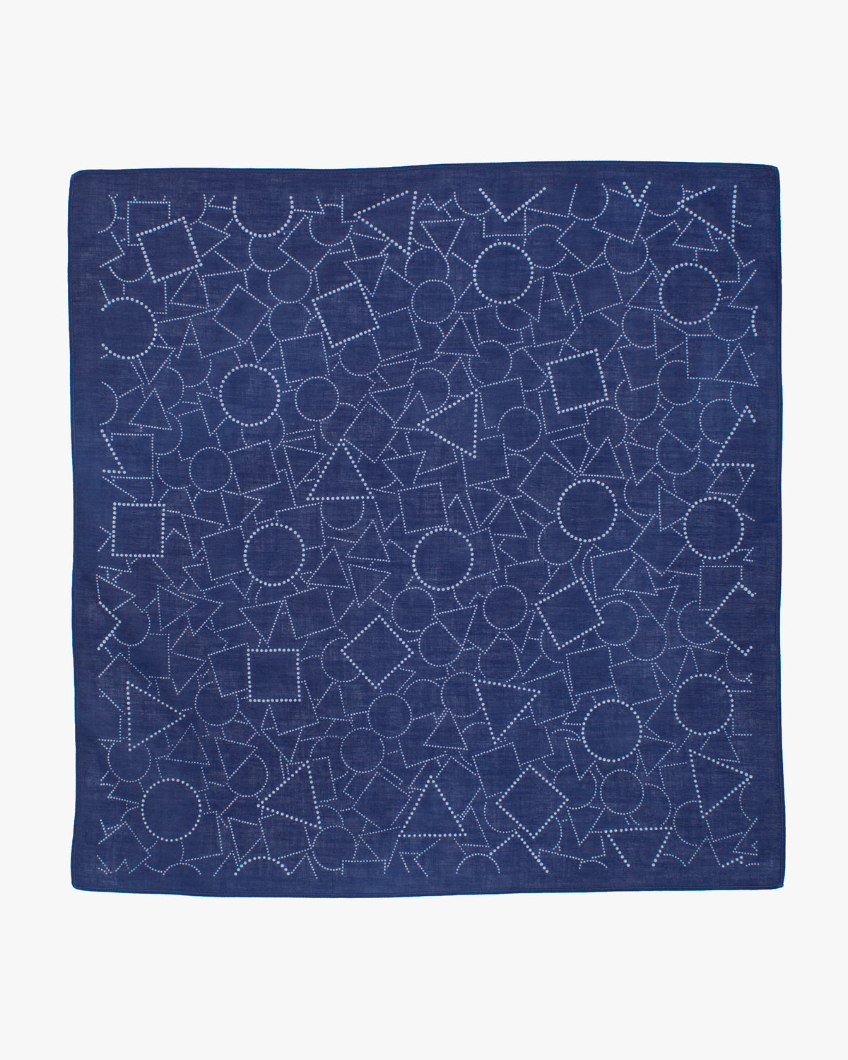 Aizawa Lightweight Indigo Bandana, Dotted Geometric