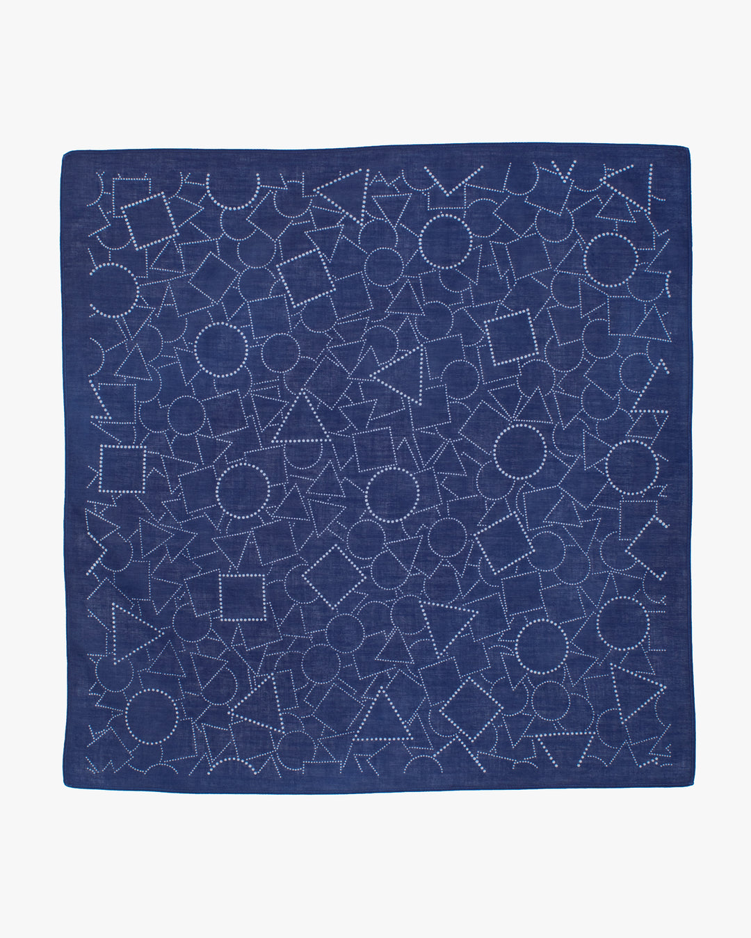 Aizawa Lightweight Indigo Bandana, Dotted Geometric