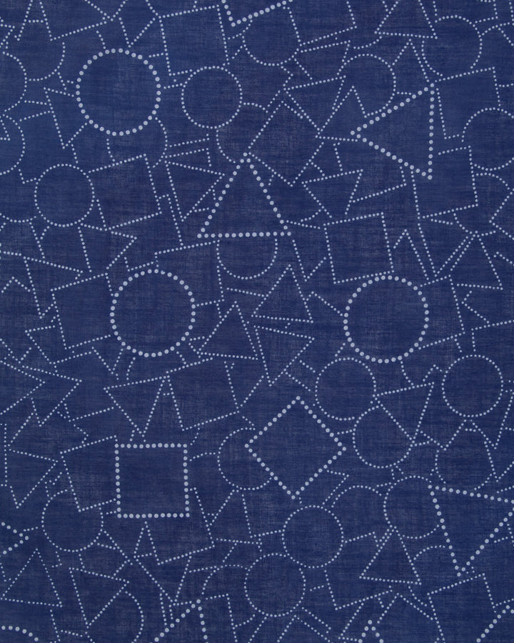 Aizawa Lightweight Indigo Bandana, Dotted Geometric