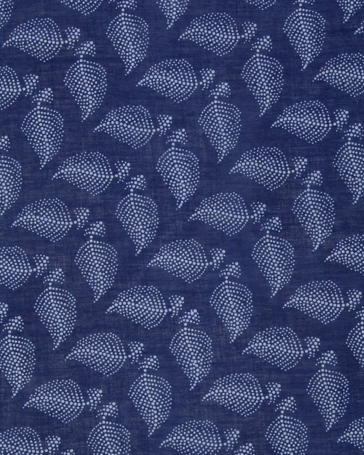 Aizawa Lightweight Indigo Bandana, Dotted Leaves