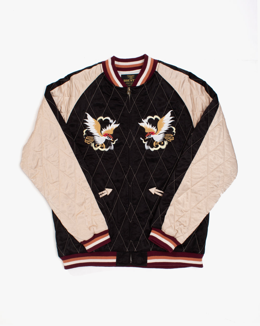 Japanese Repro Souvenir Jacket, L, Houston, Japan Prefecture Back Design