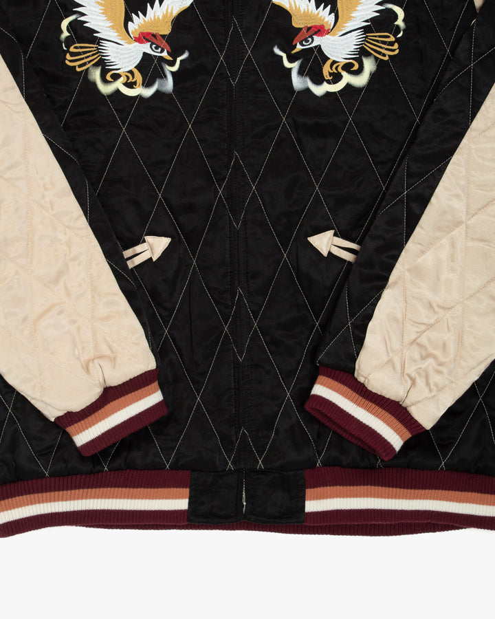 Japanese Repro Souvenir Jacket, L, Houston, Japan Prefecture Back Design