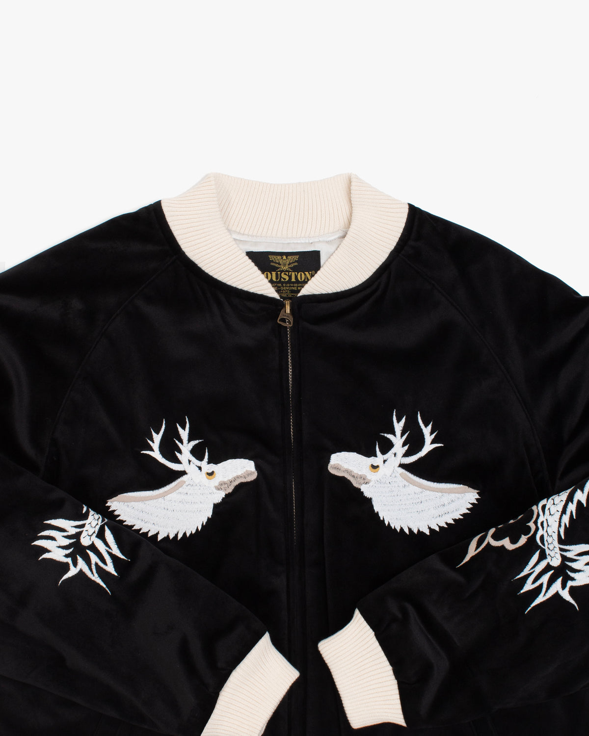 Japanese Repro Souvenir Jacket, S, Houston, Moose with Dragon Sleeve