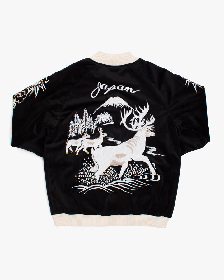 Japanese Repro Souvenir Jacket, S, Houston, Moose with Dragon Sleeve