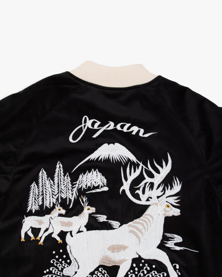 Japanese Repro Souvenir Jacket, S, Houston, Moose with Dragon Sleeve