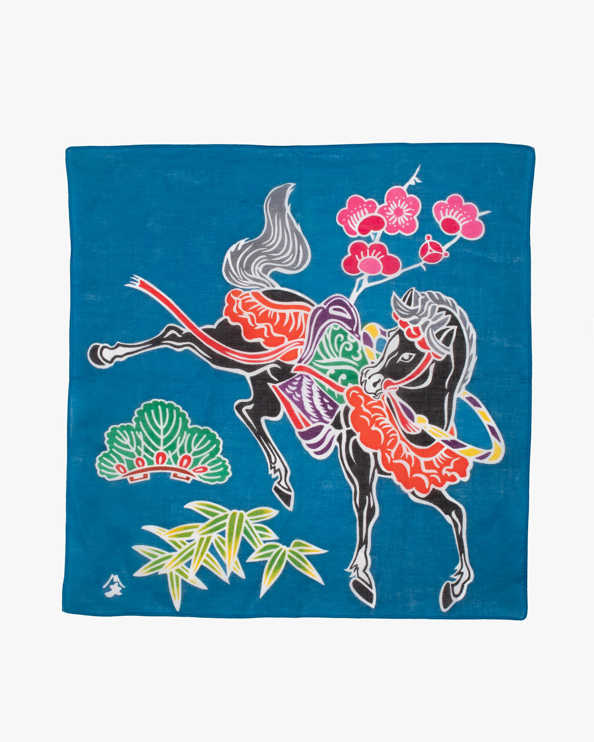 Okawahara, Handkerchief with Yutan Zodiac, Horse