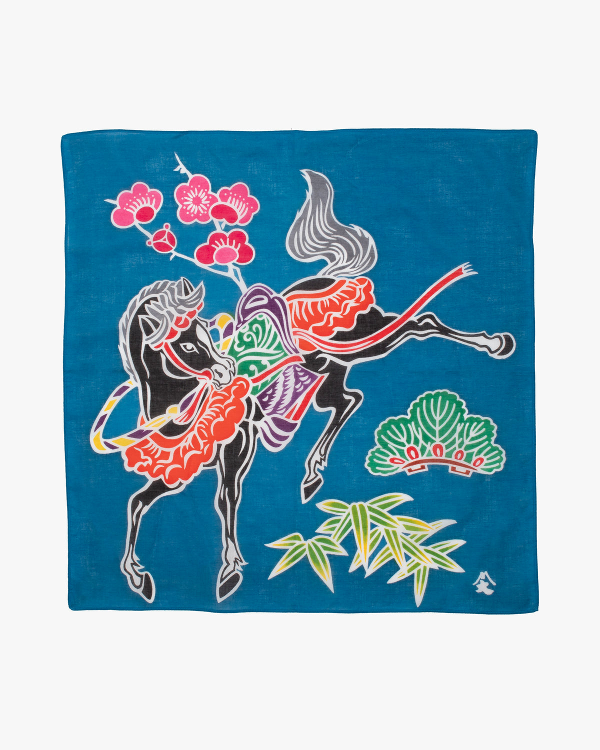 Okawahara, Handkerchief with Yutan Zodiac, Horse