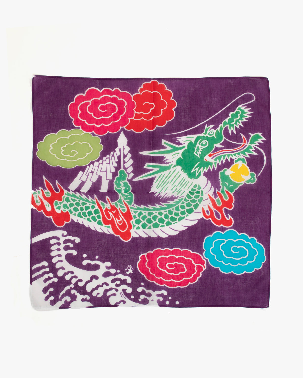 Okawahara, Handkerchief with Yutan Dragon, Purple