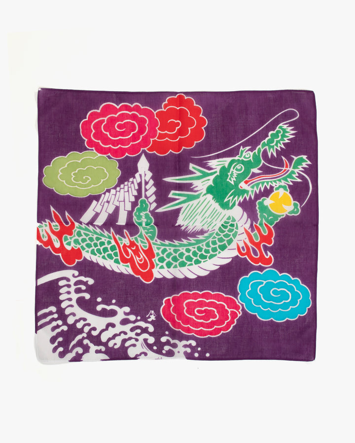 Okawahara, Handkerchief with Yutan Dragon, Purple