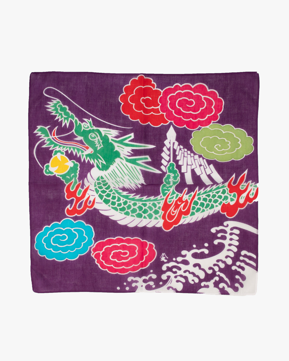 Okawahara, Handkerchief with Yutan Dragon, Purple