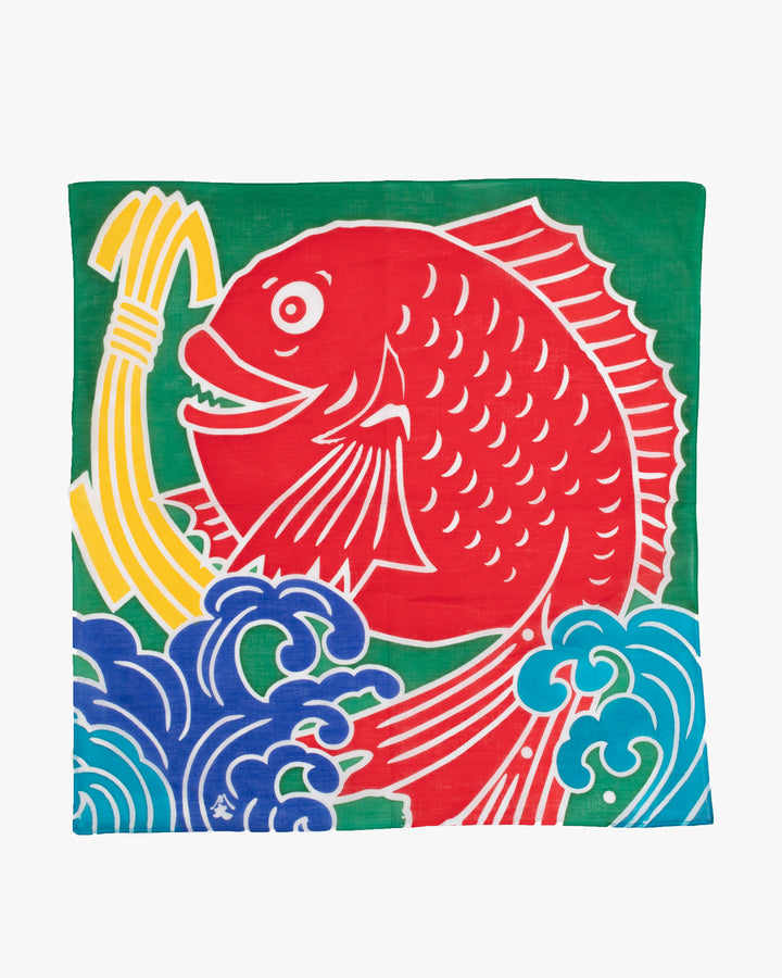 Okawahara, Handkerchief with Yutan Big Catch Flag, Tai