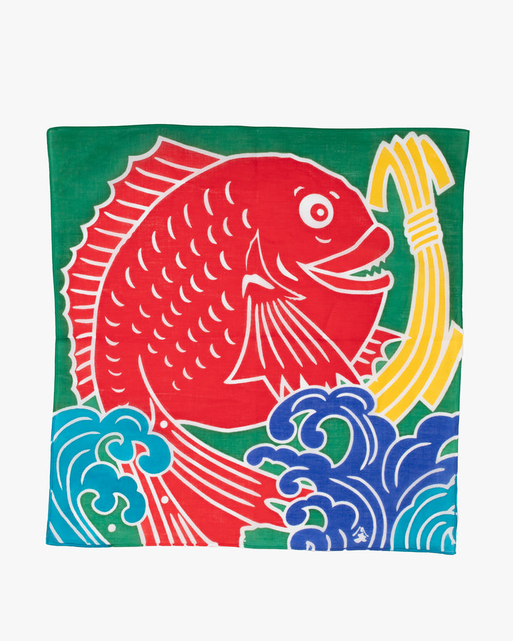 Okawahara, Handkerchief with Yutan Big Catch Flag, Tai