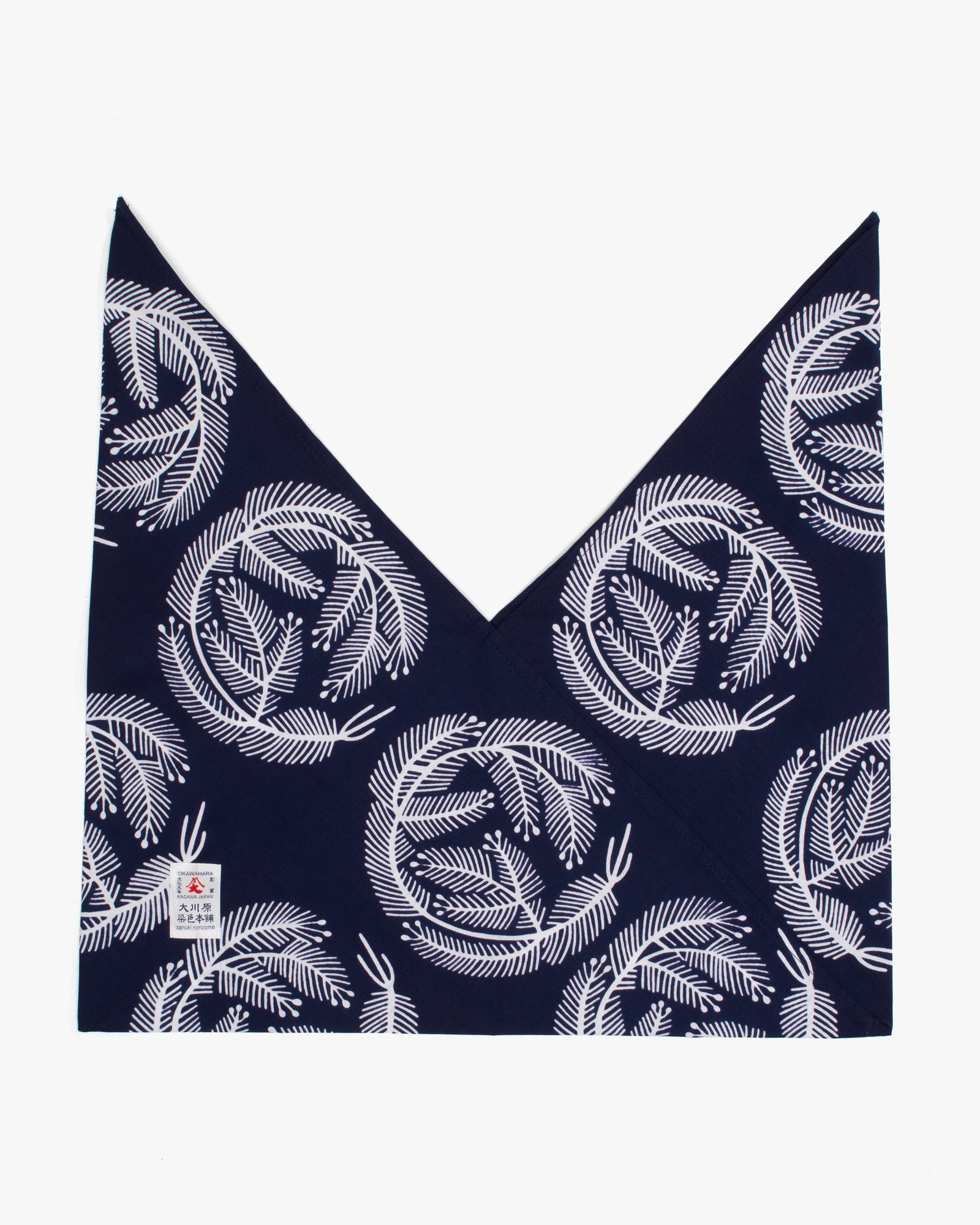 Okawahara, Furoshiki Loose Bag, Navy Pine