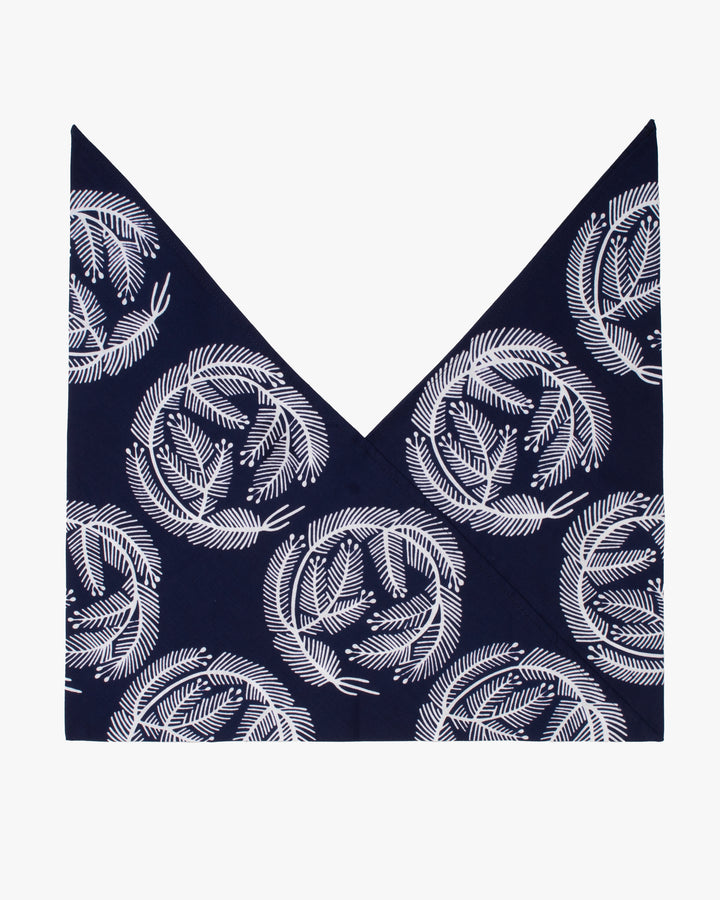 Okawahara, Furoshiki Loose Bag, Navy Pine