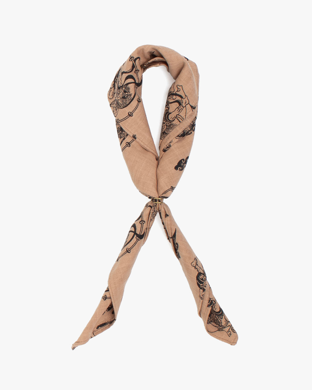 Kiriko Original Bandana, Classic, Fujin and Raijin, Tan
