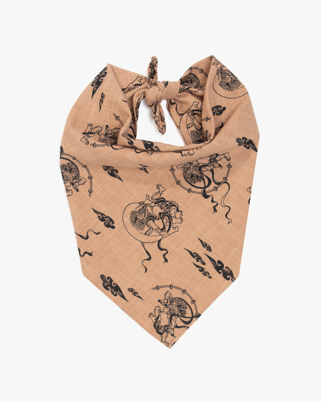 Kiriko Original Bandana, Classic, Fujin and Raijin, Tan