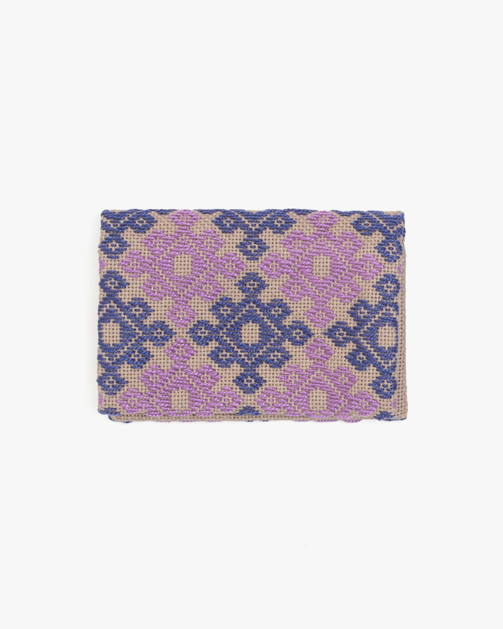 Kogin Sashiko Card Case, Kind Offer, Geometric Pattern