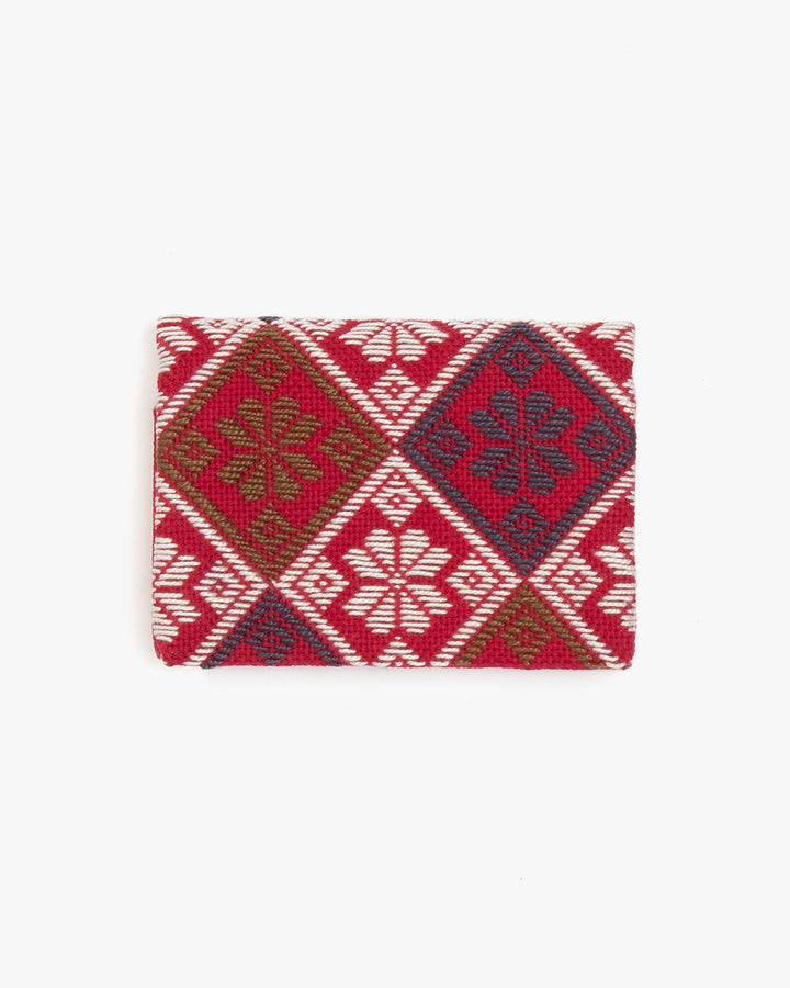 Kogin Sashiko Card Case, Kind Offer, Geometric Pattern