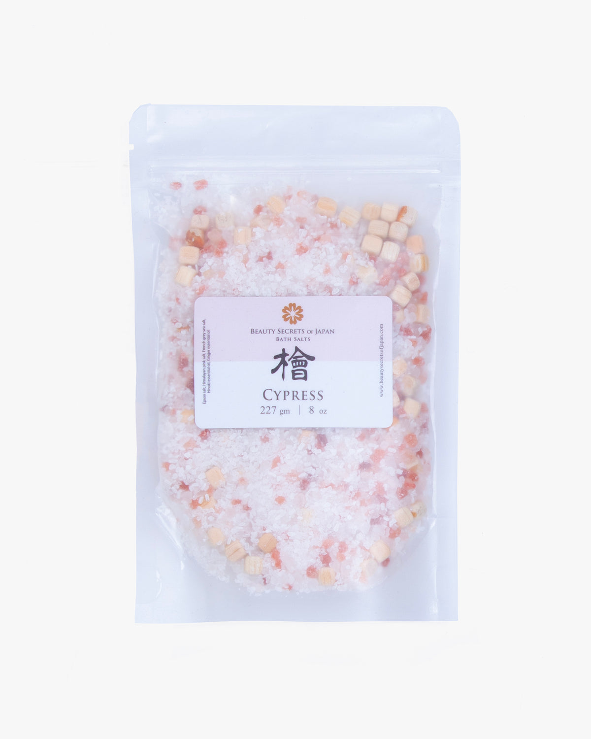 Beauty Secrets of Japan, Bath Salt, Cypress Himalayan Pink