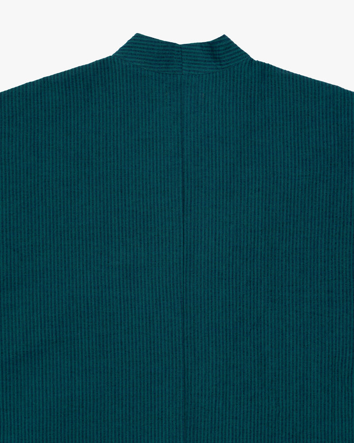 Kiriko x ToK, V-Neck Tunic, Teal with Indigo Shima