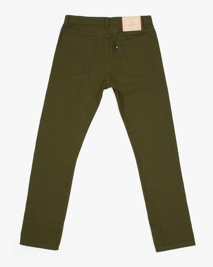 Kiriko Original Canvas Pants, US Made 12.8 oz., Olive, Nami