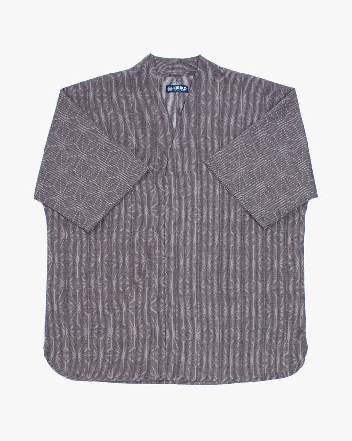 Kiriko x ToK, V-Neck Tunic, Grey Asanoha