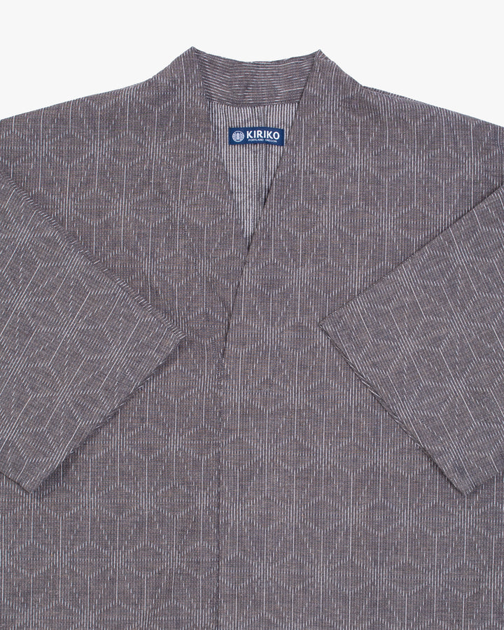 Kiriko x ToK, V-Neck Tunic, Grey Asanoha