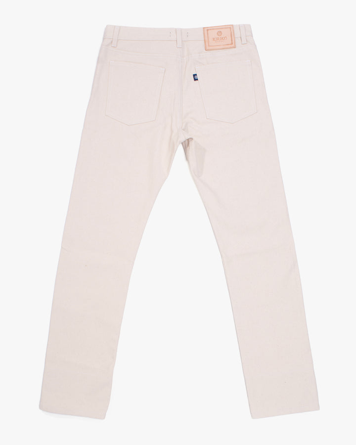 Kiriko Original Canvas Pants, US Made 12.8 oz., Cream, Small Multi