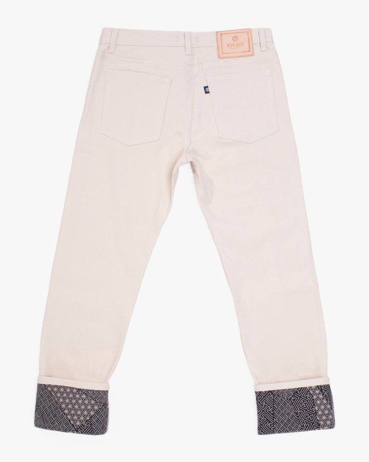 Kiriko Original Canvas Pants, US Made 12.8 oz., Cream, Small Multi