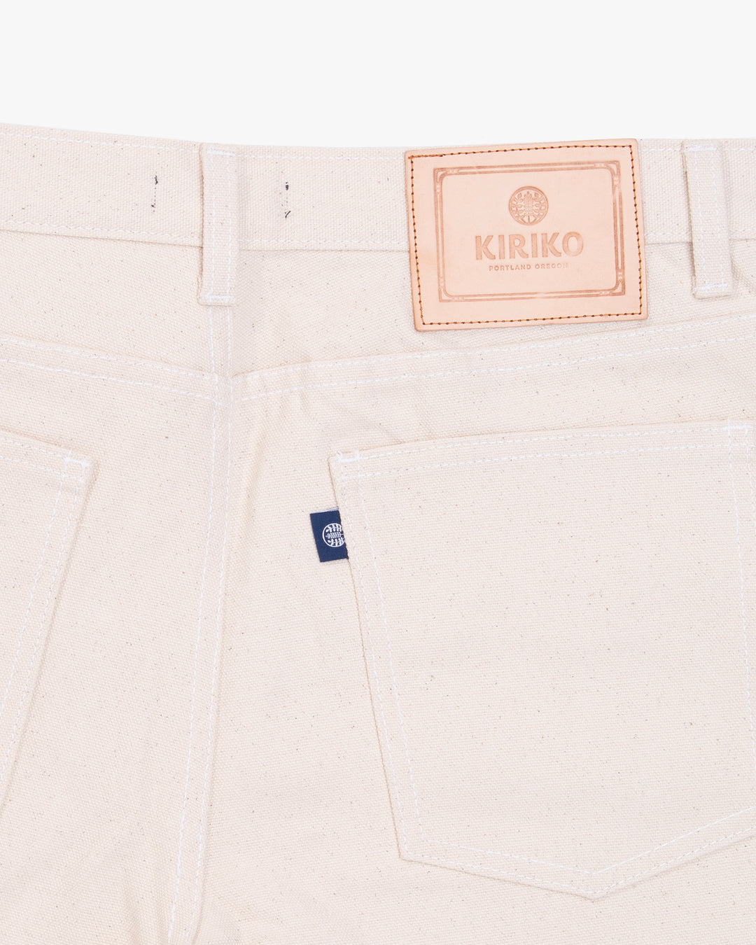 Kiriko Original Canvas Pants, US Made 12.8 oz., Cream, Small Multi