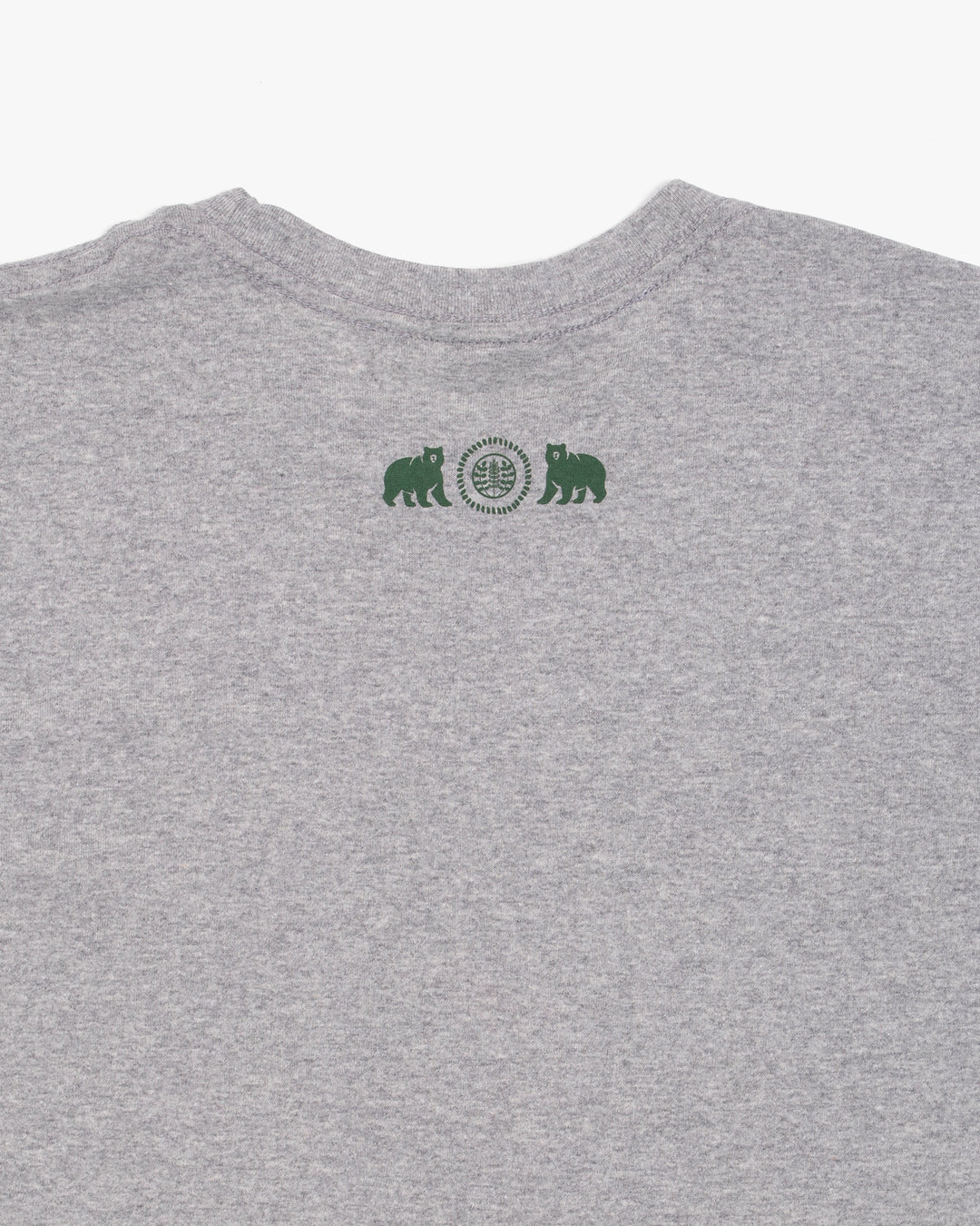 Kiriko Original Tee, 4 oz. US Made, Kuma with Embroidered Fish, Grey