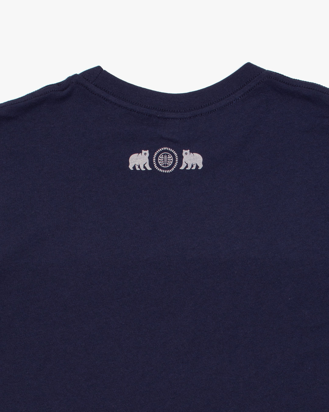 Kiriko Original Tee, 4 oz. US Made, Kuma with Embroidered Fish, Navy