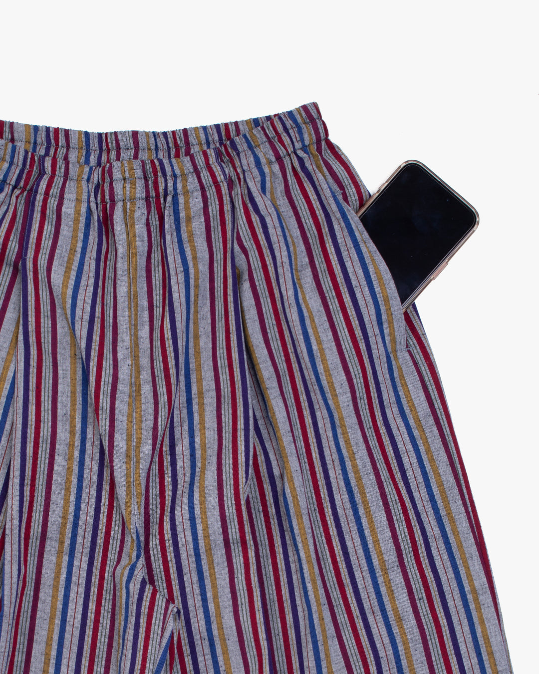 Kiriko x ToK, Lantern Pants, Kurume Weave, Multi Color