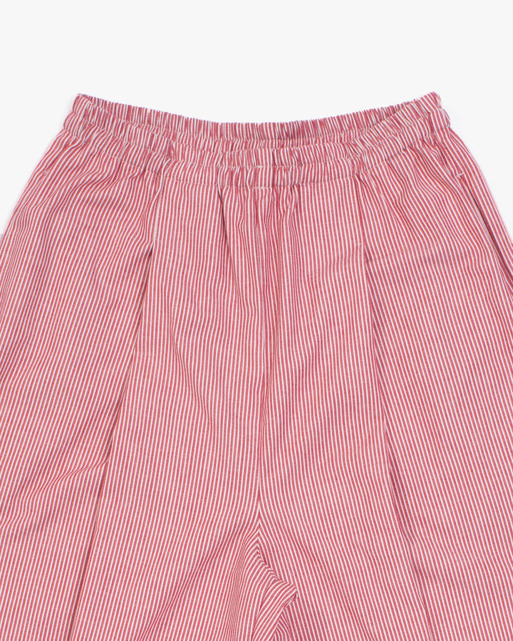 Kiriko x ToK, Lantern Pants, Tsumugi Weave, Red and White