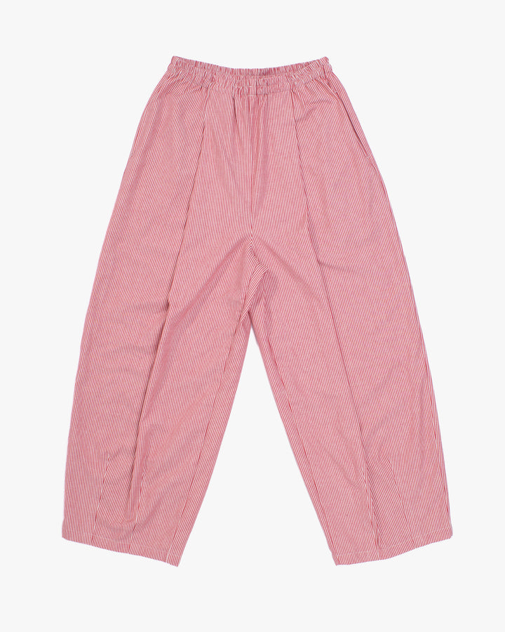 Kiriko x ToK, Lantern Pants, Tsumugi Weave, Red and White